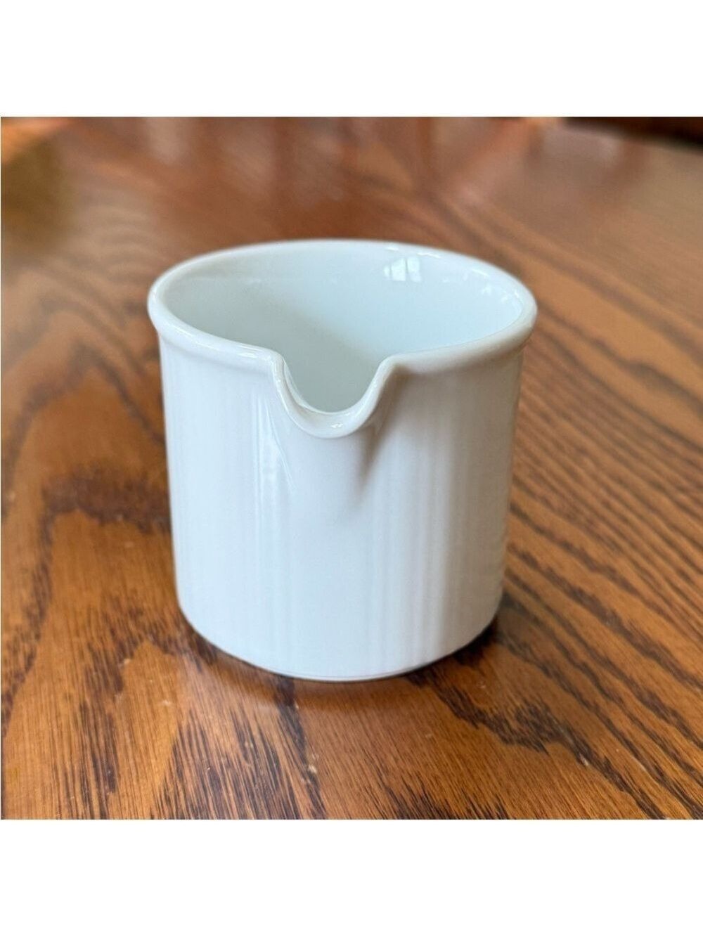 White Ceramic Creamer Pitcher - Picture 3 of 7